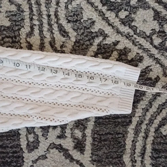 🔥🔥🔥Christie & Jill vintage cableknit V-neck cream cardigan M - Picture 13 of 14